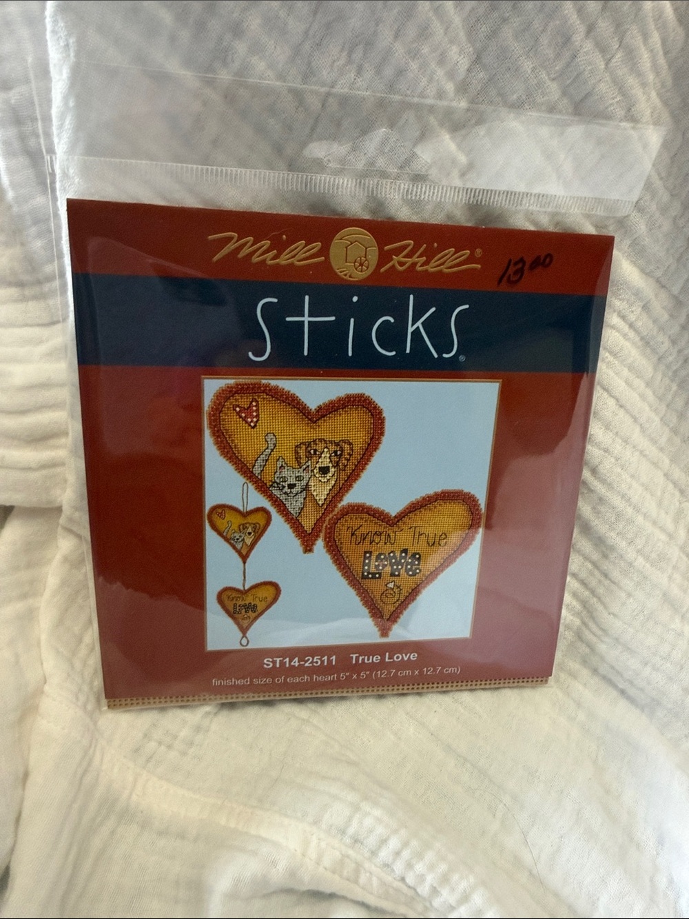 Mill Hill Sticks True Love Bead Embroidery Kit - Red
